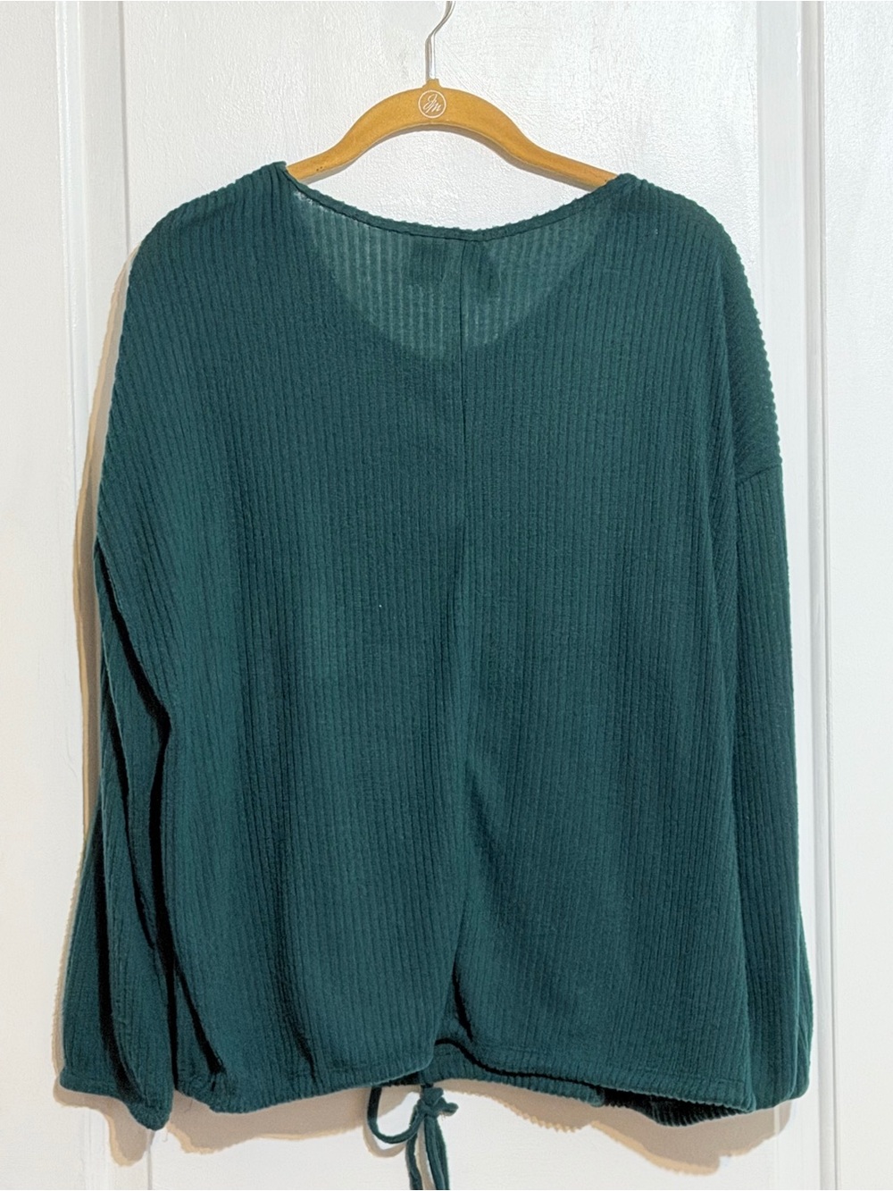 Kristin Nicole Forest Green Ribbed Long Sleeve Top - Picture 4 of 6